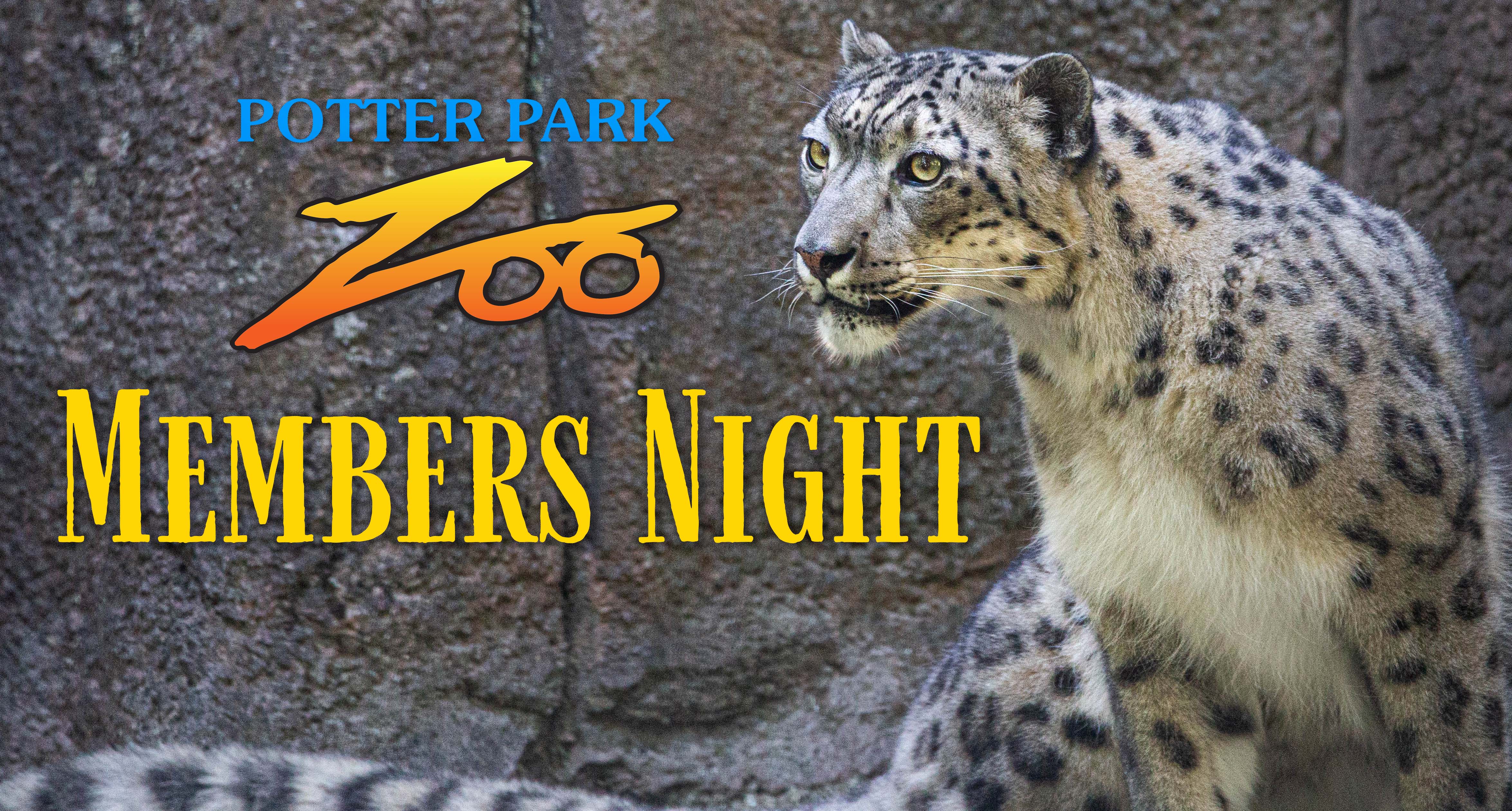 Potter Park Zoo Membership Night banner