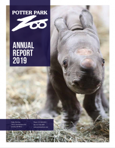 Cover of the Potter Park Zoo 2019 Annual Report