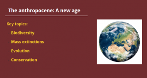 An info graphic that says "The anthropocene: A new age"