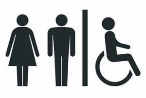 Family/Unisex Restrooms and Handicap Accessible Restroom icons.
