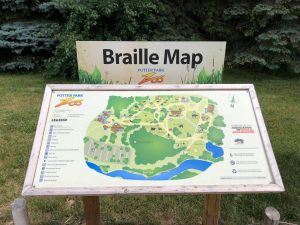 photo of a braille map of the zoo.