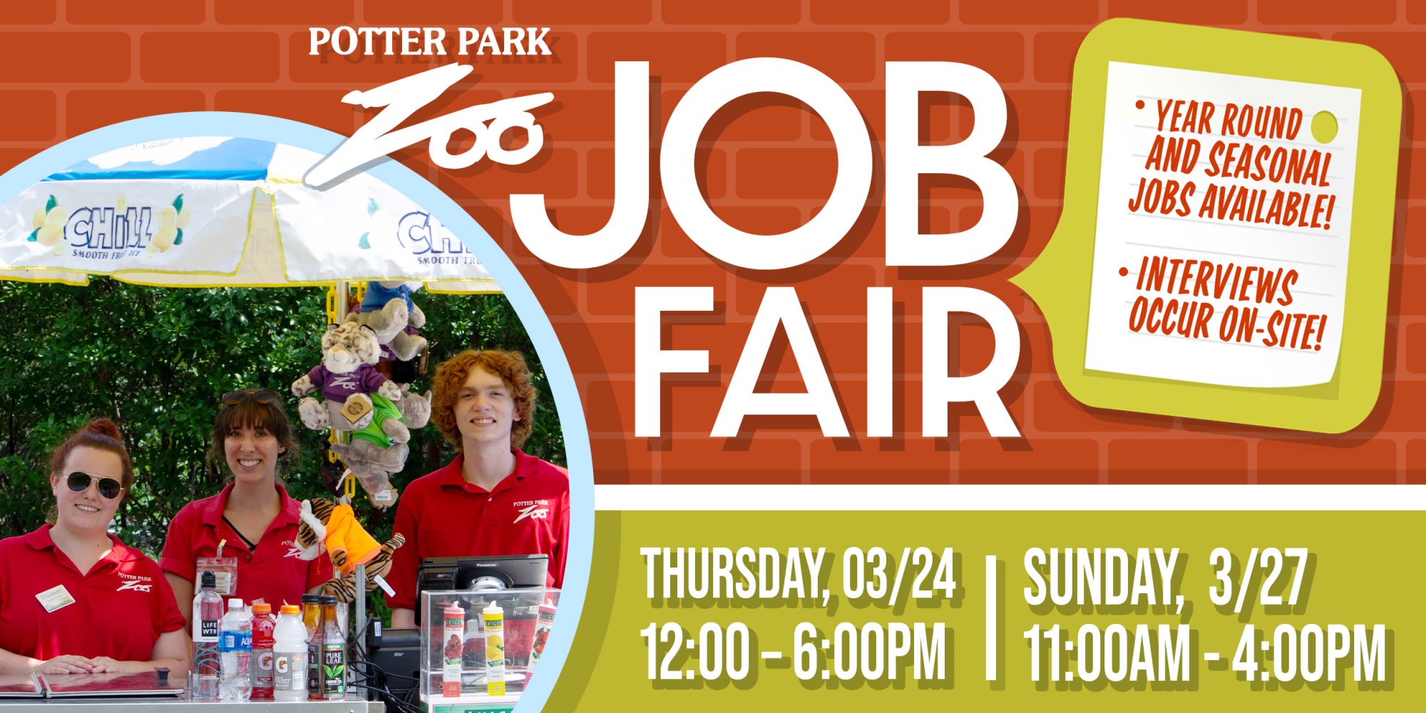 Potter Park Zoo Job Fair 3/24